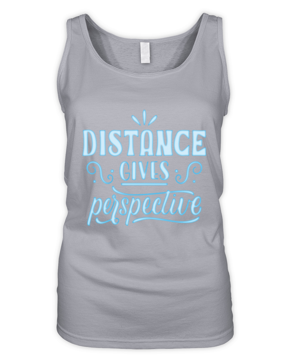 DISTANCE GIVES PERSPECTIVE Organic Women's Tank Top