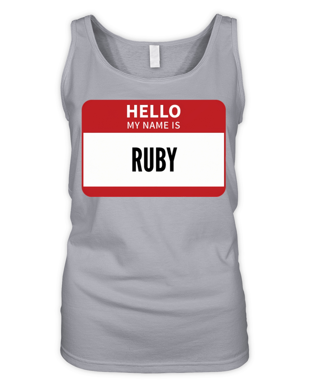 Ruby Name Tag Hello My Name Is Ruby Organic Women's Tank Top