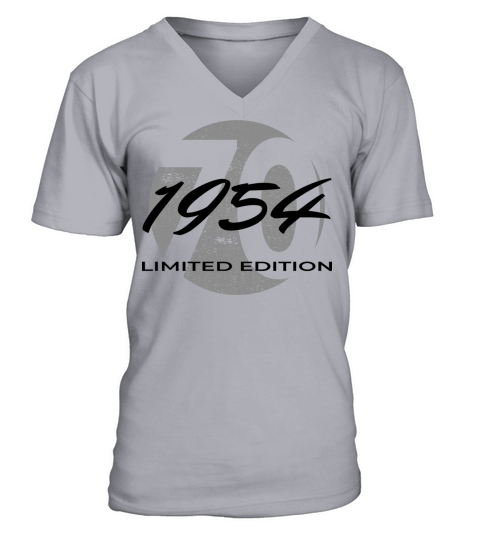 70th birthday men women 70 years 1954 vintage V-Neck T-shirt
