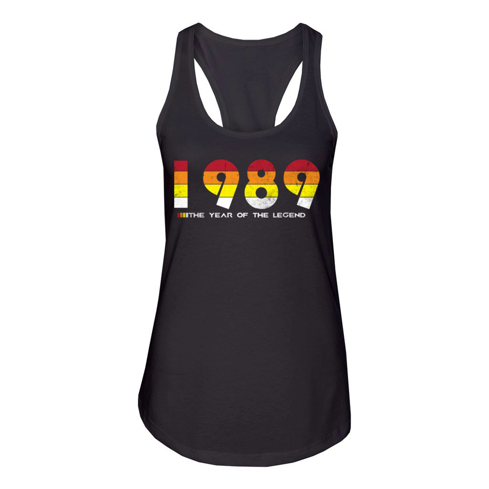 Vintage 1989 - The Year of the Legend - Retro 35 Women's Racerback Tank
