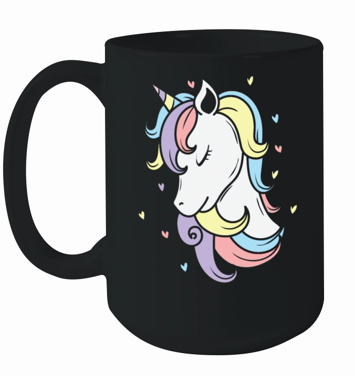 Fantasy Horse pretty Unicorn with great Hairdo Ceramic Mug