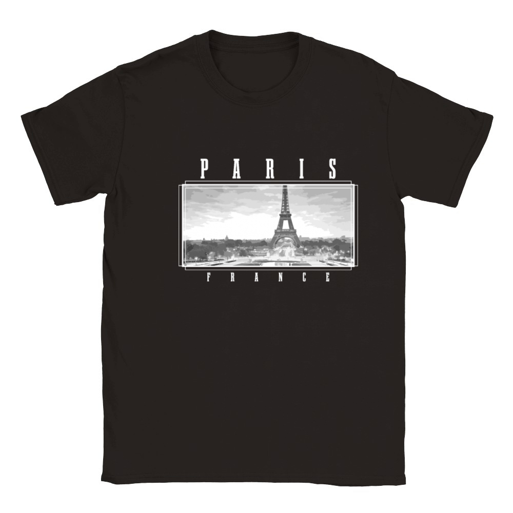 Paris France Eiffel Tower Souvenir Classic Kids Crewneck T-shirt
