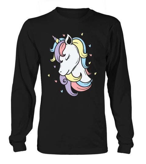Fantasy Horse pretty Unicorn with great Hairdo Long sleeved Unisex