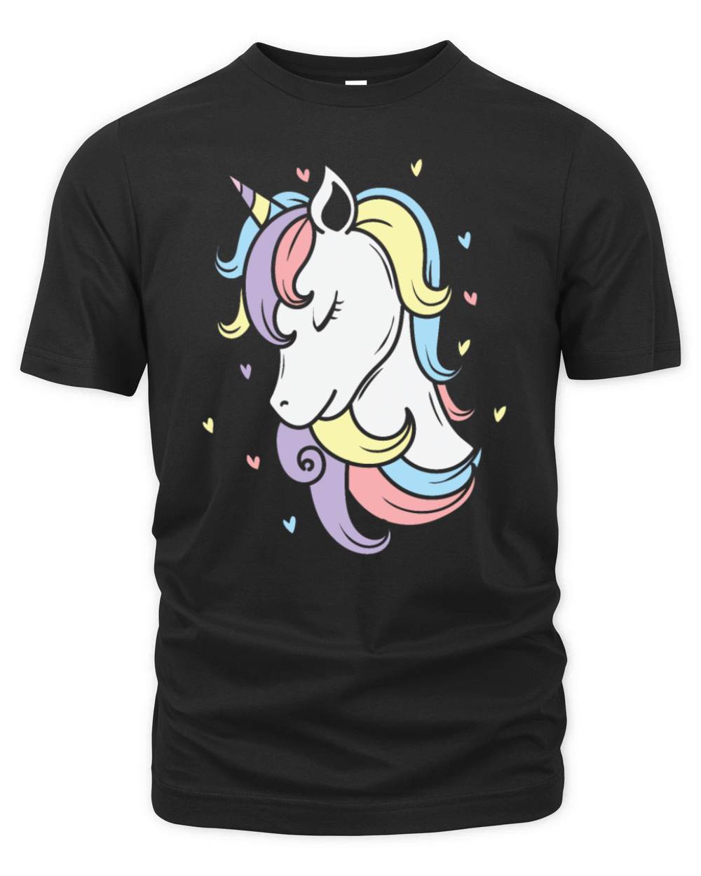 Fantasy Horse pretty Unicorn with great Hairdo Organic Unisex T-shirt