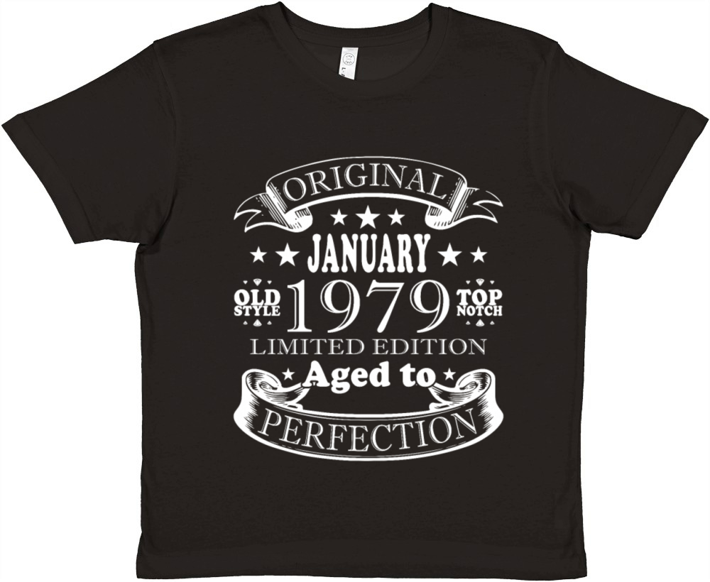 45th birthday 45 years January 1979 Premium Kids Crewneck T-shirt