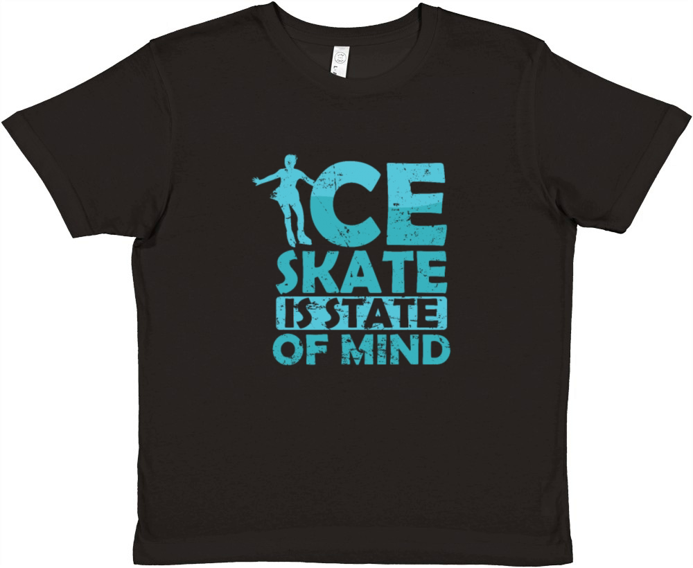 Ice Skate is State of Mind Ice Skating Premium Kids Crewneck T-shirt