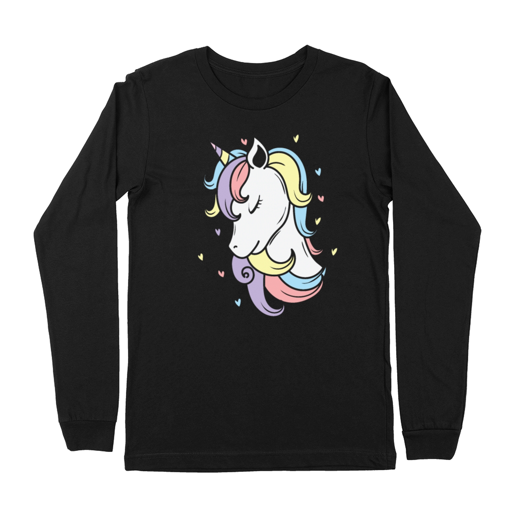Fantasy Horse pretty Unicorn with great Hairdo Premium Long Sleeve