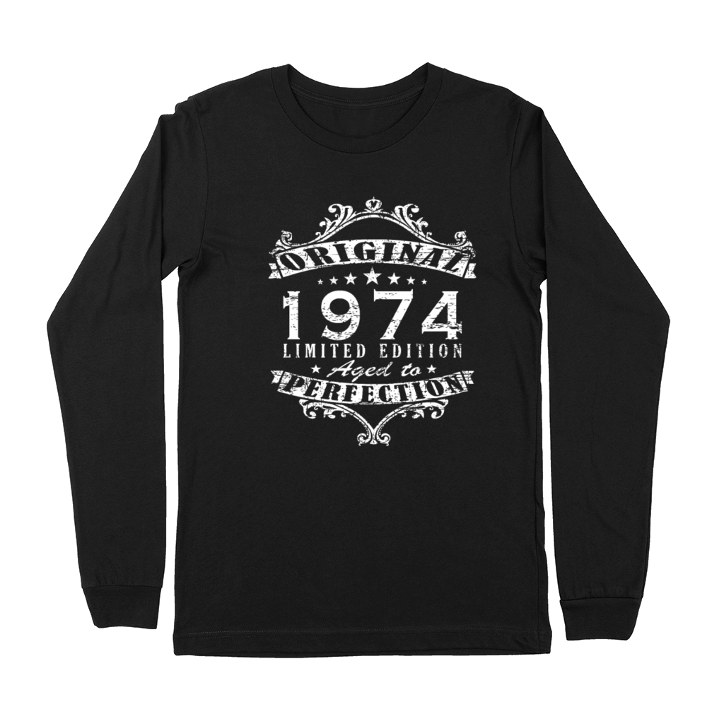 Year 1974 born Vintage Birthday Gift Premium Long Sleeve