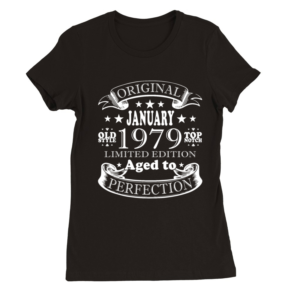 45th birthday 45 years January 1979 Premium Womens Crewneck T-shirt