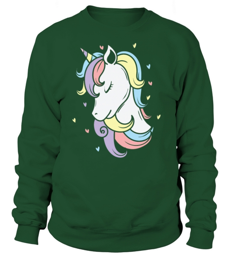 Fantasy Horse pretty Unicorn with great Hairdo Sweatshirt Unisex
