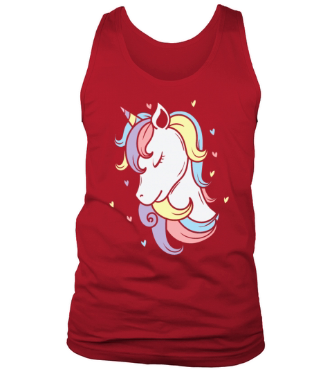 Fantasy Horse pretty Unicorn with great Hairdo Tank Top Unisex