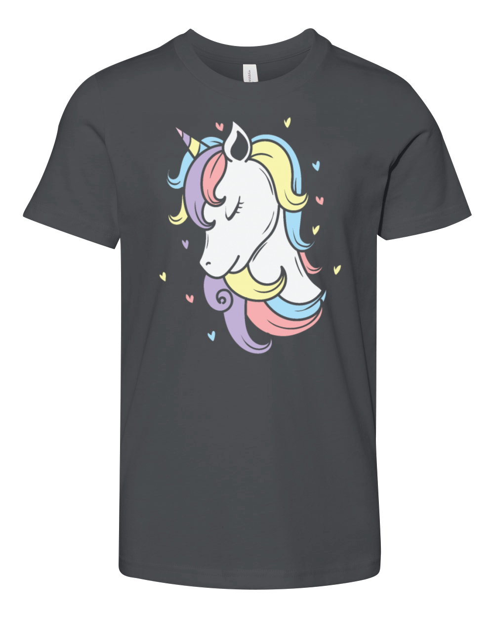 Fantasy Horse pretty Unicorn with great Hairdo Youth Unisex Jersey Tee