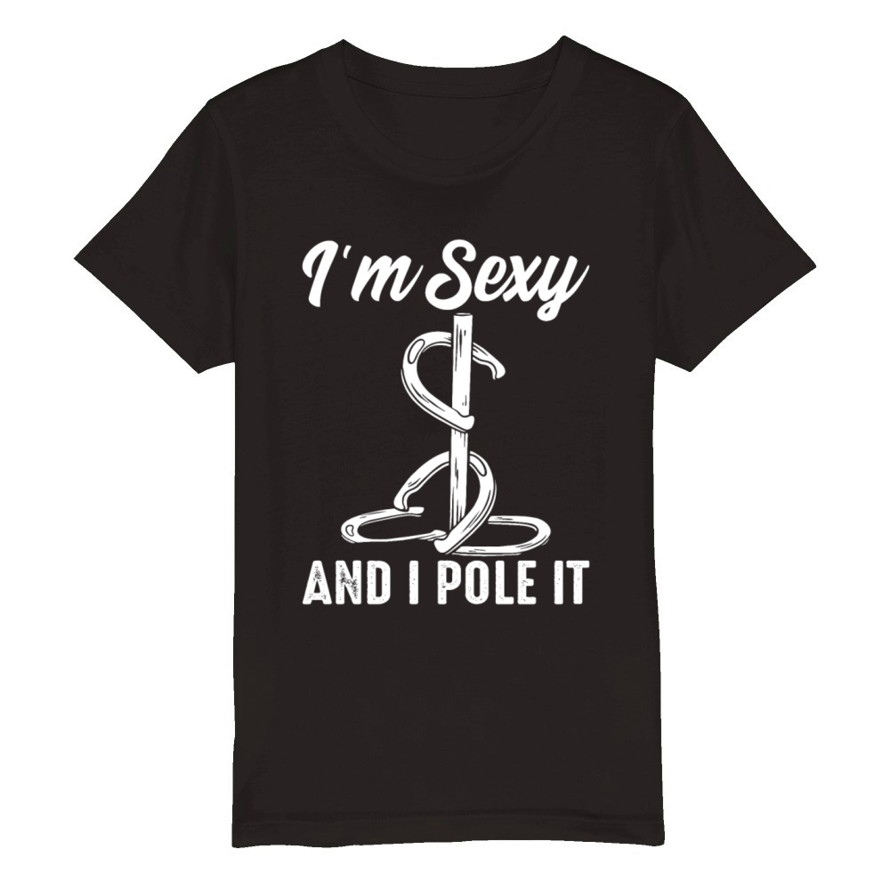 Horshoe Pitcher Funny Horseshoe Pitching Organic Kids Crewneck T-shirt