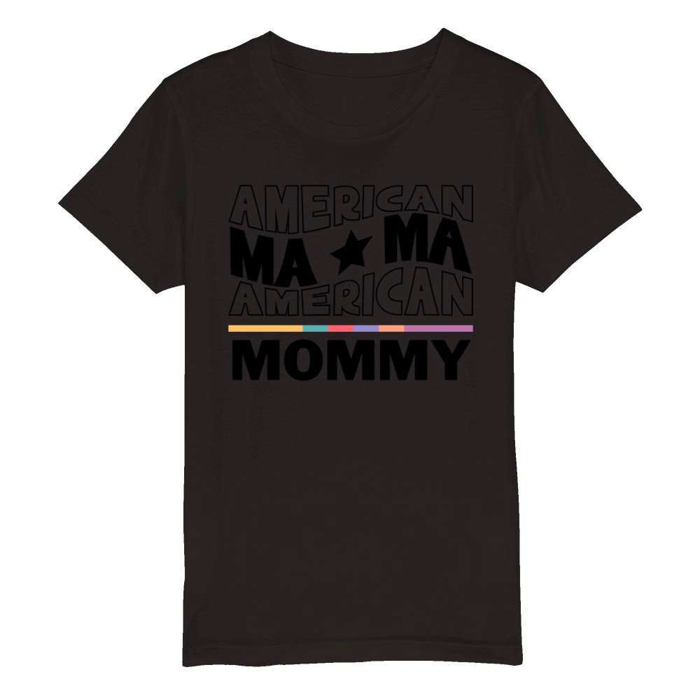 Mom typography Organic Kids Crewneck T-shirt