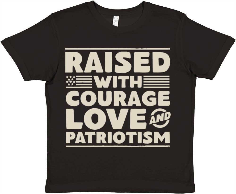 Veteran Child - Raised With Courage Premium Kids Crewneck T-shirt