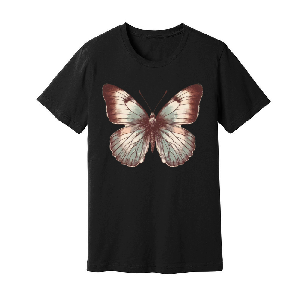 Beautiful Butterfly in Rustic Boho Colors Unisex Jersey Tee
