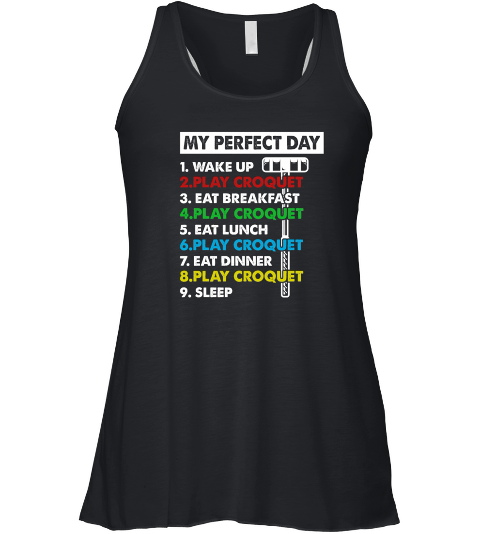 Playing Croquet Day Plan Croquet Player Women's Flowy Tank Top