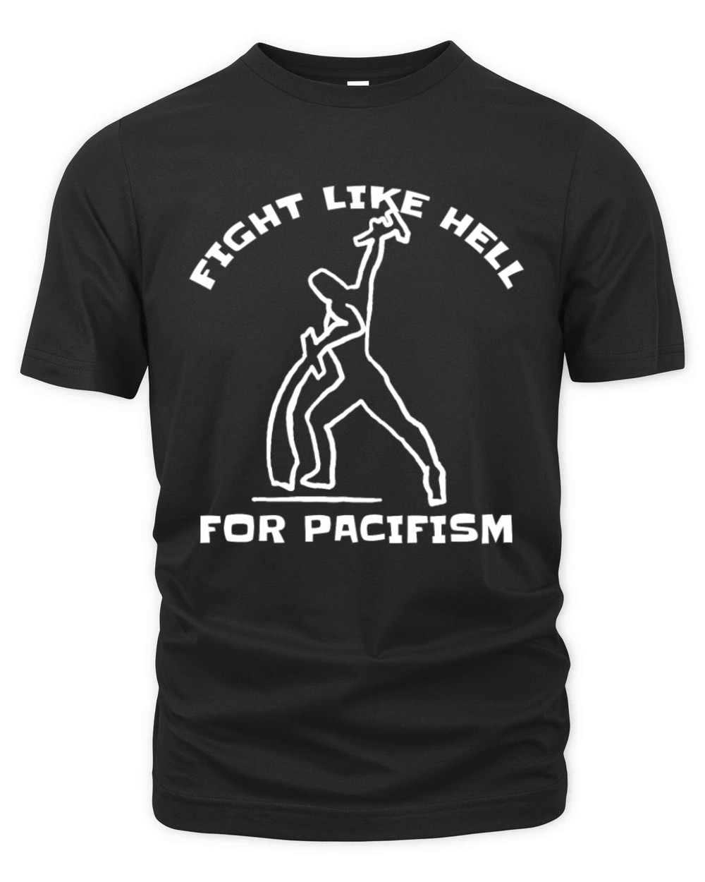 peace sign swords into plugshares fight pacifism Organic Unisex T-shirt