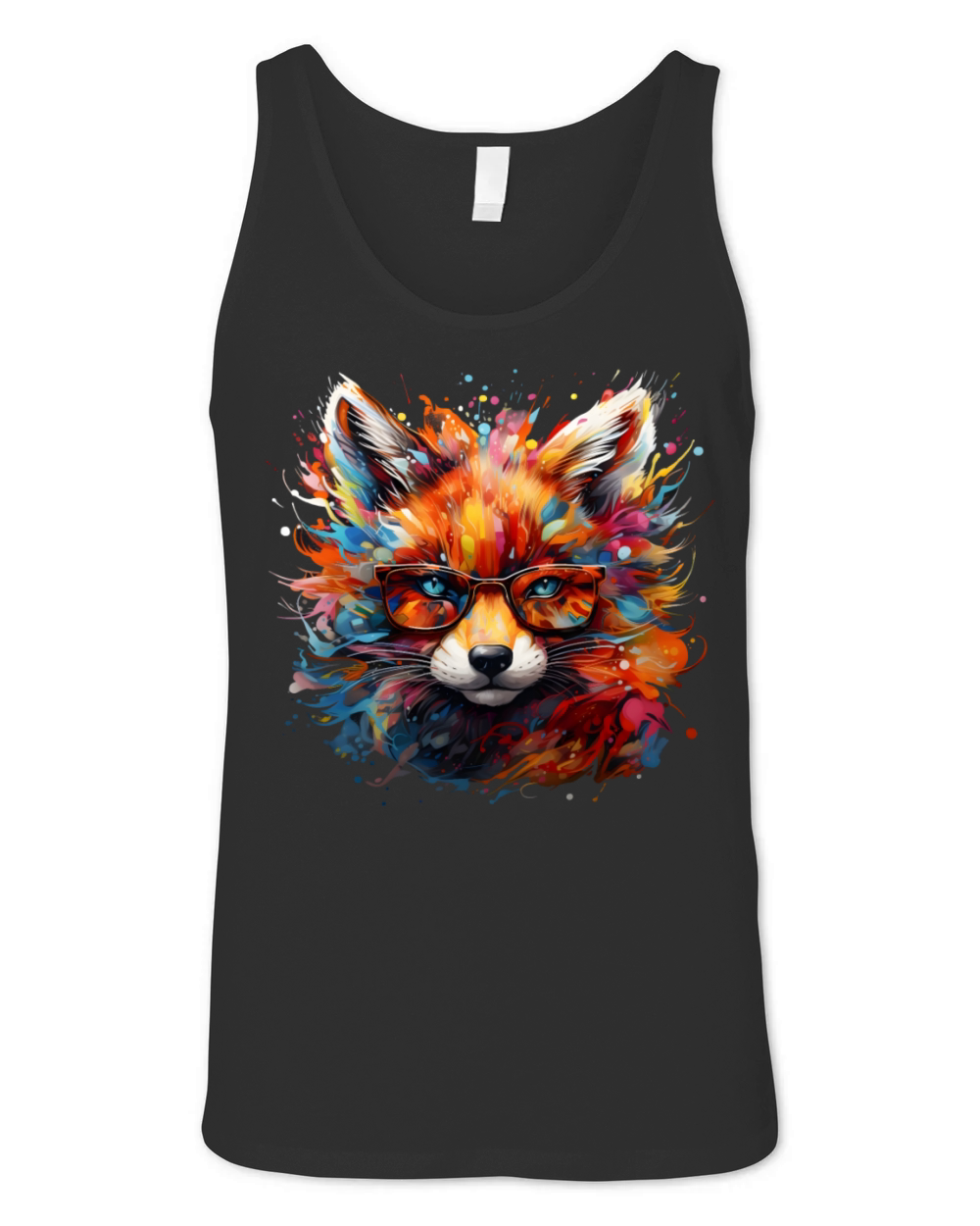 Wild Free Abstract Pop Fox Unisex Jersey Tank