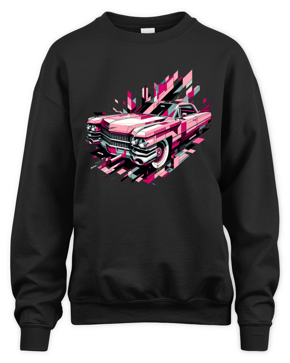 Pink cadillac Unisex Premium Crewneck Sweatshirt