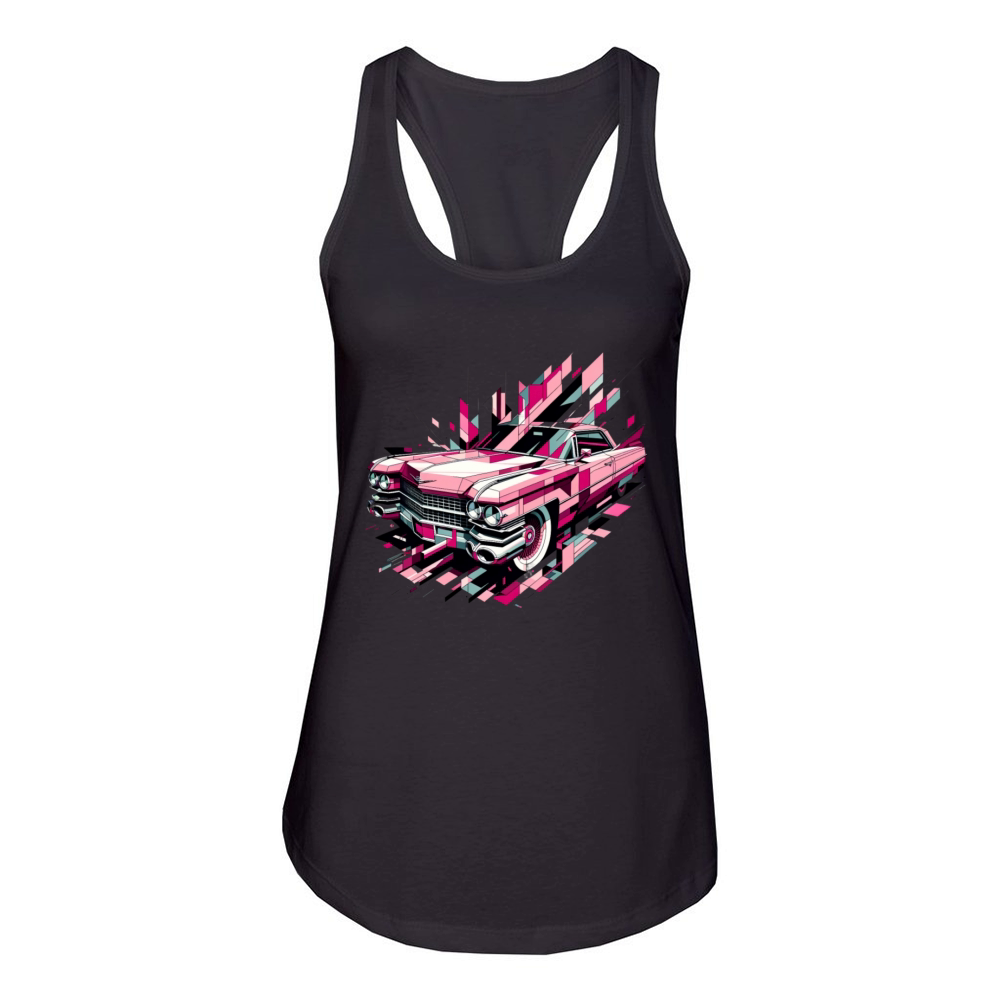 Pink cadillac Women's Racerback Tank