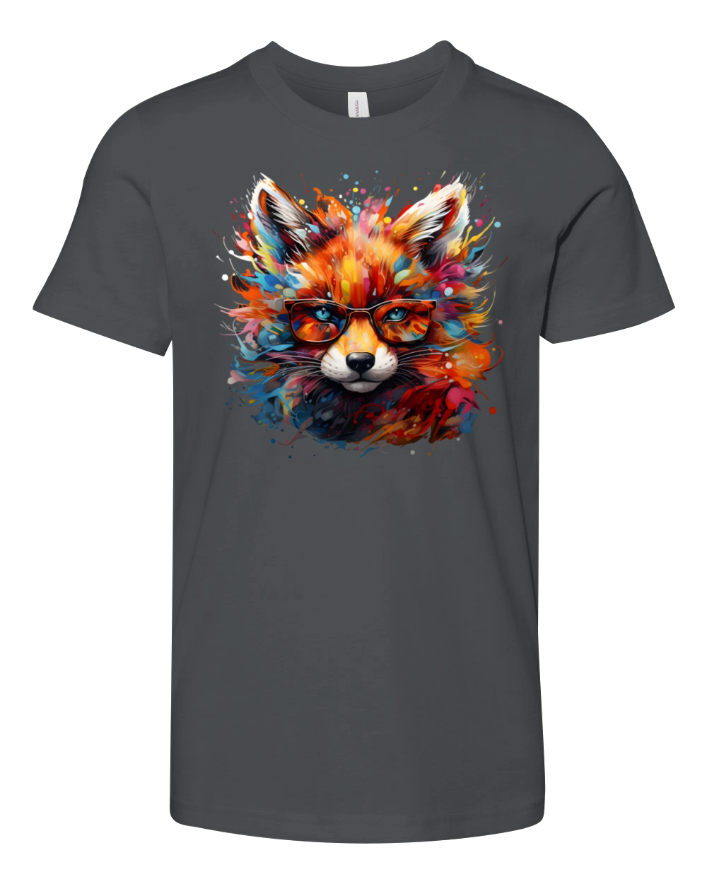 Wild Free Abstract Pop Fox Youth Unisex Jersey Tee