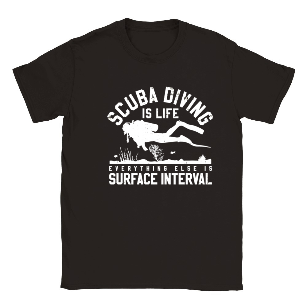 Scuba Diving Funny Vintage Diver Gift Classic Kids Crewneck T-shirt