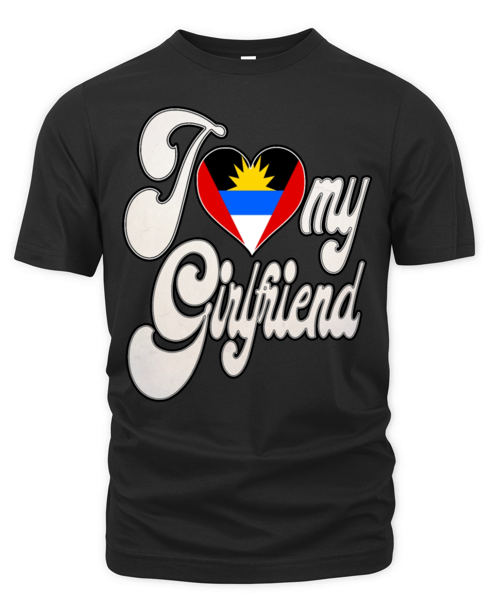 AntiguaI Love My Antiguan Girlfriend Organic Unisex T-shirt