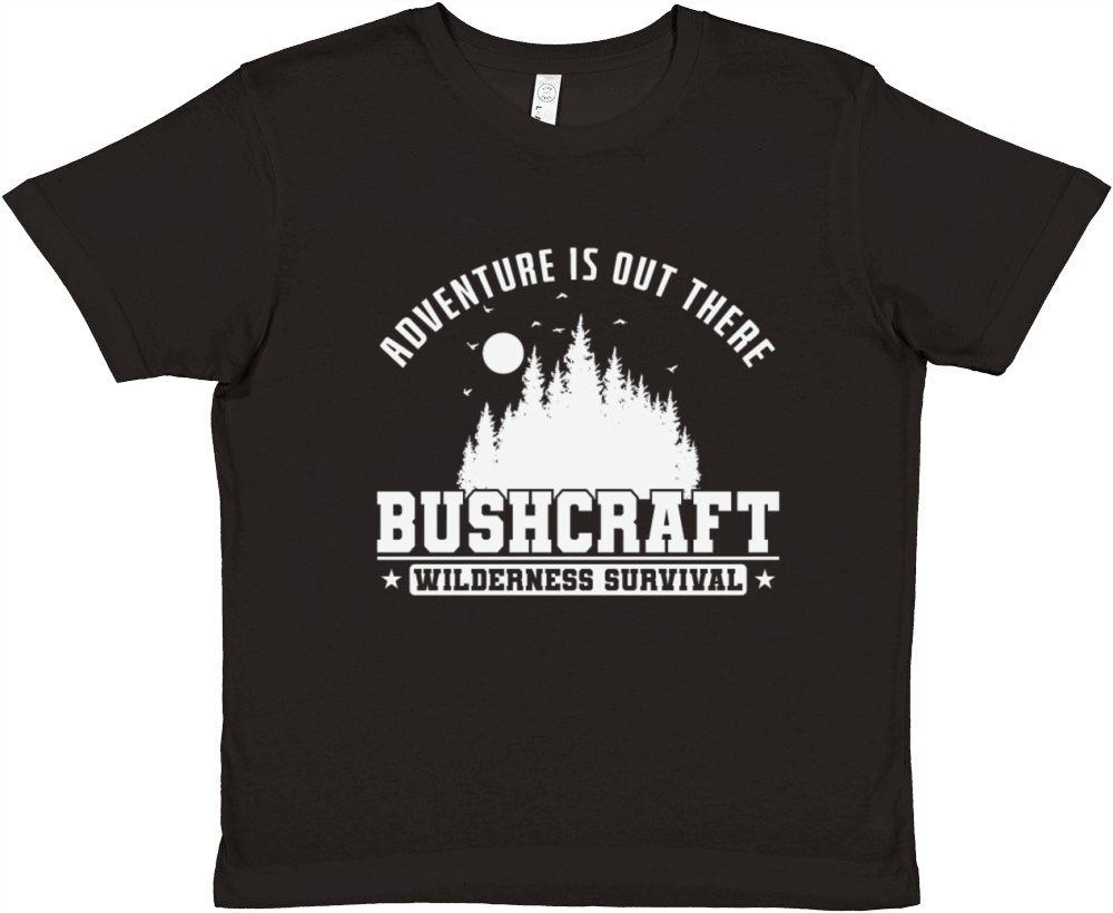 Adventure is out There Bushcraft Wilderness Premium Kids Crewneck T-shirt