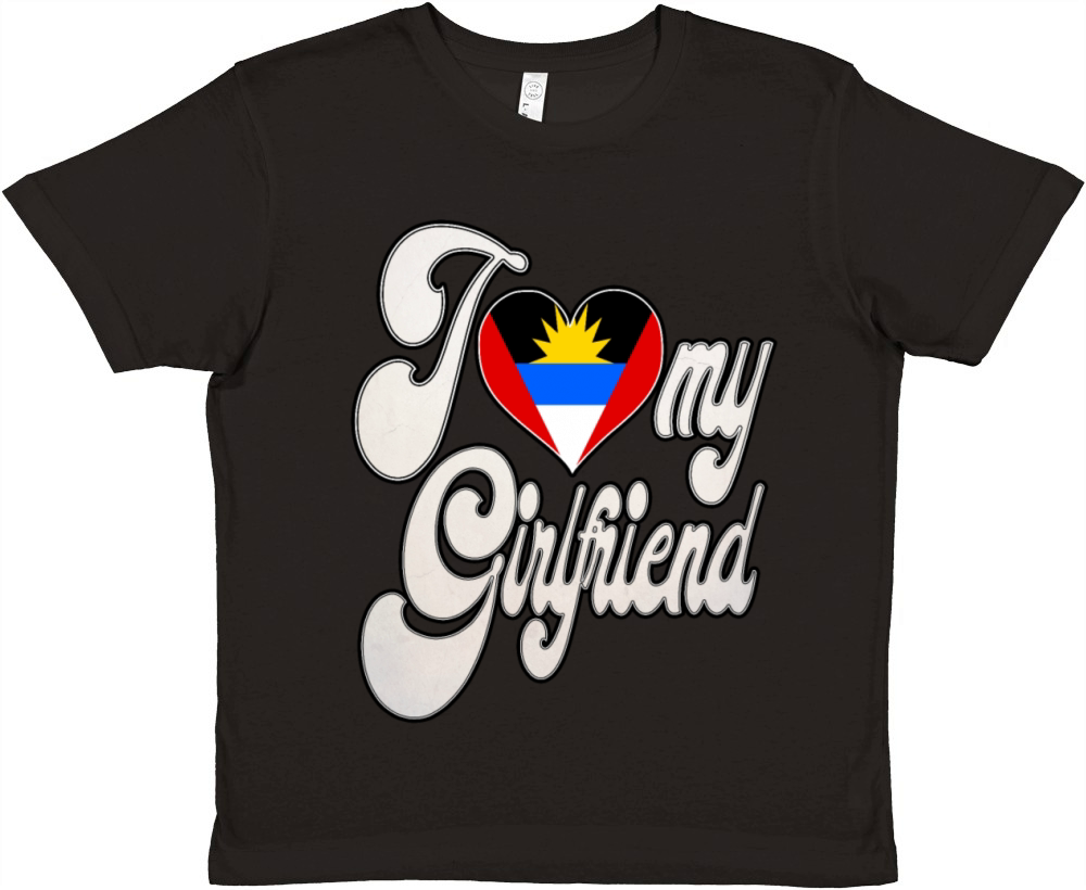 AntiguaI Love My Antiguan Girlfriend Premium Kids Crewneck T-shirt