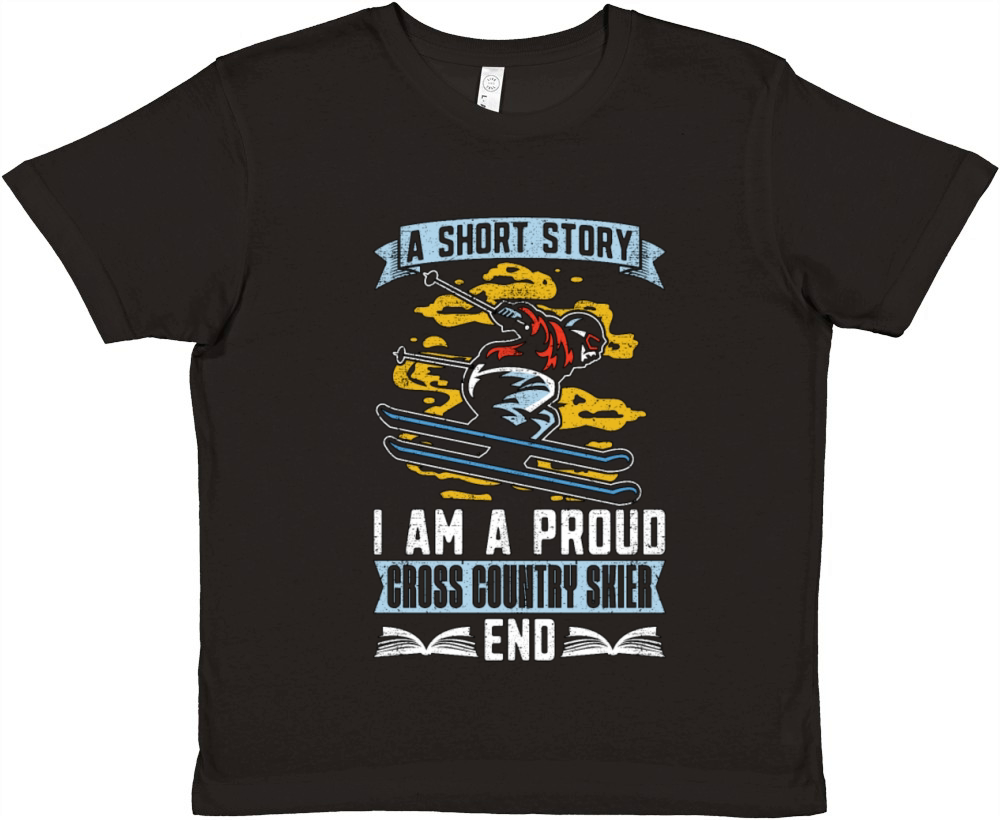 Cross Country Skier A Short Story Winter Sports Premium Kids Crewneck T-shirt