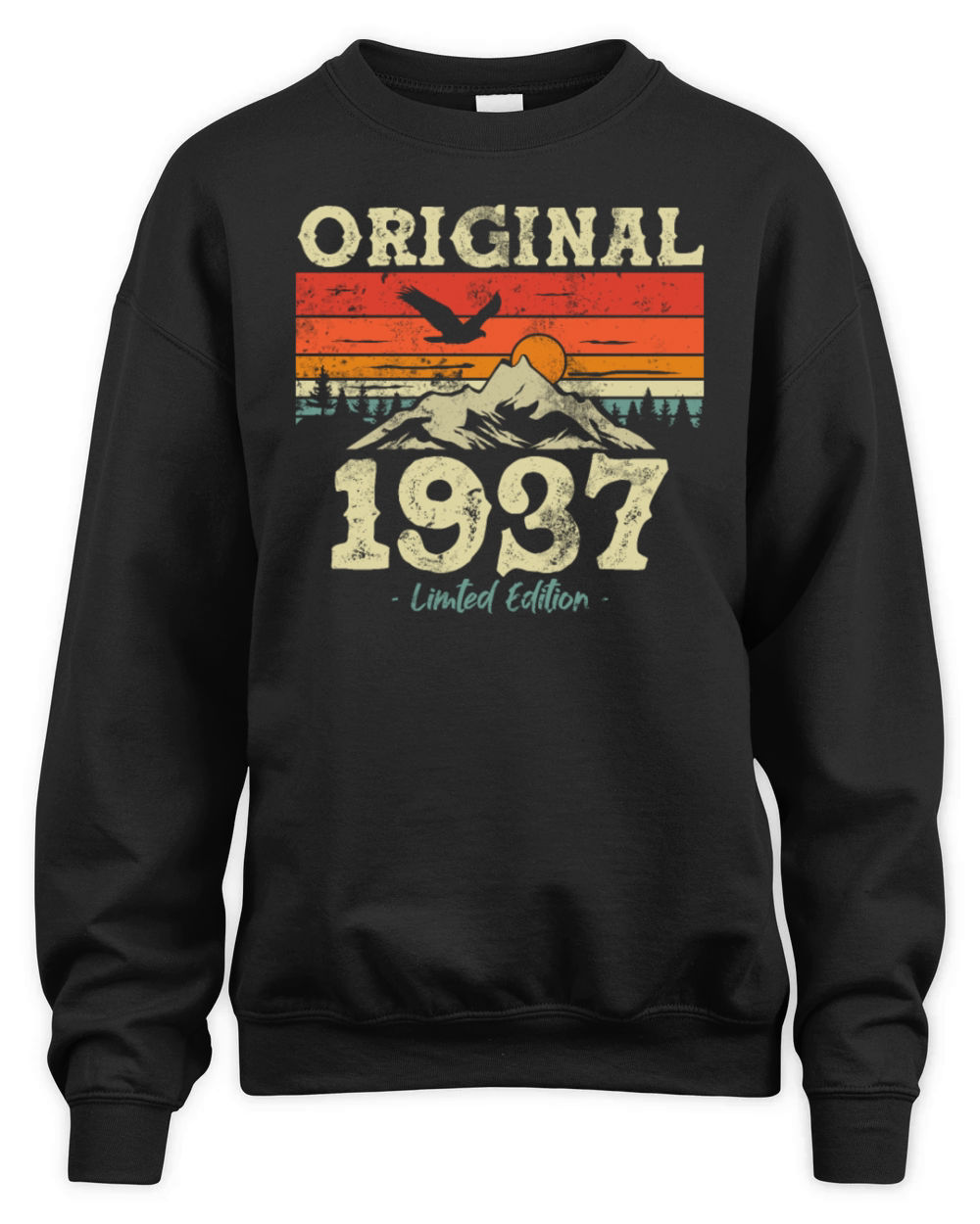 86th Birthday Woman Man Vintage 1937 86 Years Unisex Premium Crewneck Sweatshirt
