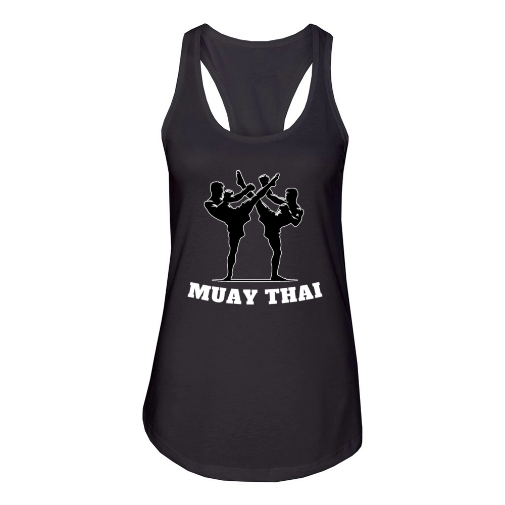 Muay Thai Fighter Design Women's Racerback Tank