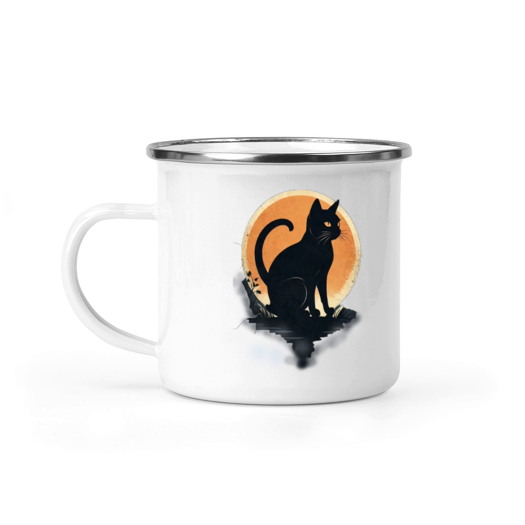 AlbedoBase XL A minimalist tshirt design cat Camping Mug