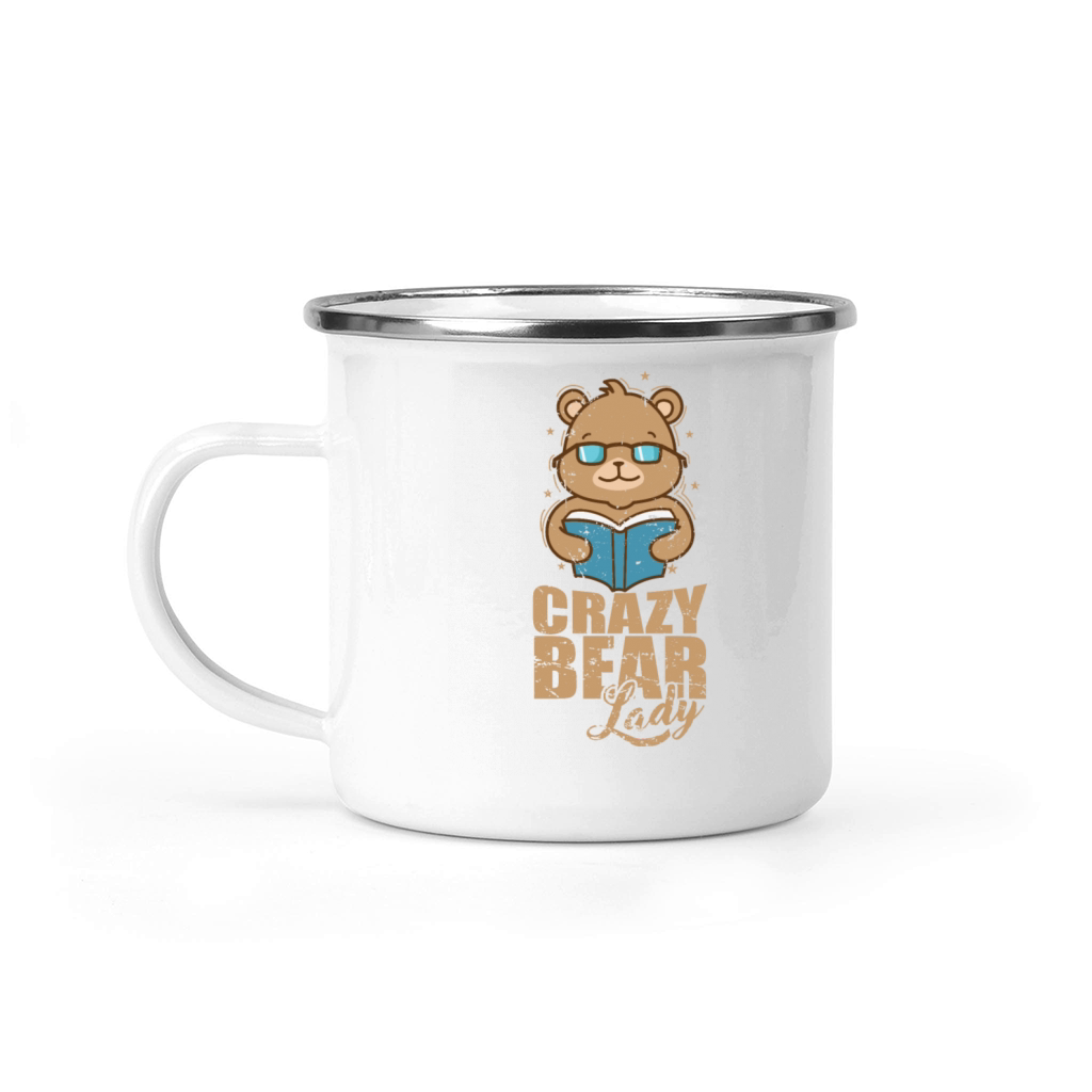 Crazy Bear Lady Forest Animal Camping Mug