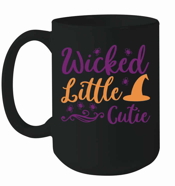 Wicked Little Cutie Girls Halloween Kawaii Goth Witches Ceramic Mug
