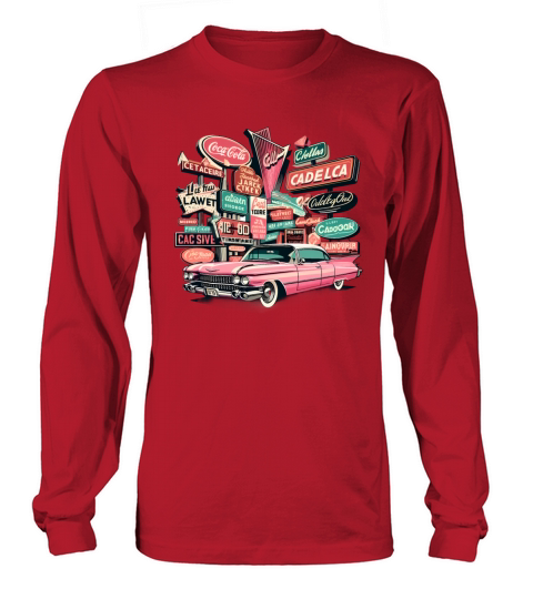 Pink cadillac Long sleeved Unisex