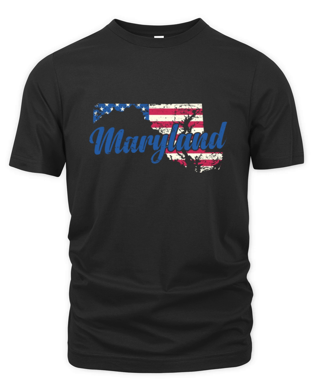 Maryland USA Flag in Map America Organic Unisex T-shirt