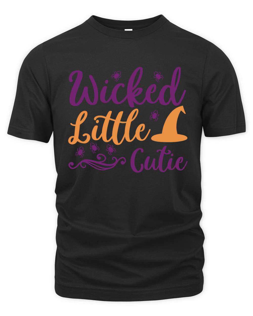 Wicked Little Cutie Girls Halloween Kawaii Goth Witches Organic Unisex T-shirt