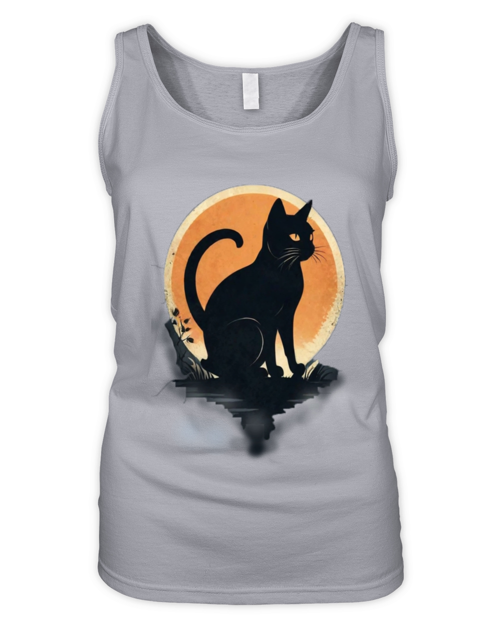AlbedoBase XL A minimalist tshirt design cat Organic Women's Tank Top