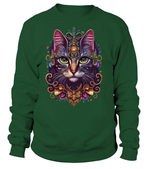 Cat Mardi Gras For Women Girls funny Cat Lover Sweatshirt Unisex
