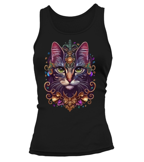Cat Mardi Gras For Women Girls funny Cat Lover Tank top Woman