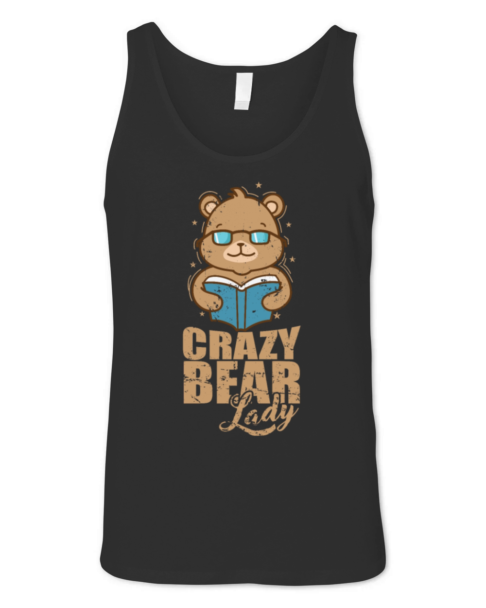 Crazy Bear Lady Forest Animal Unisex Jersey Tank