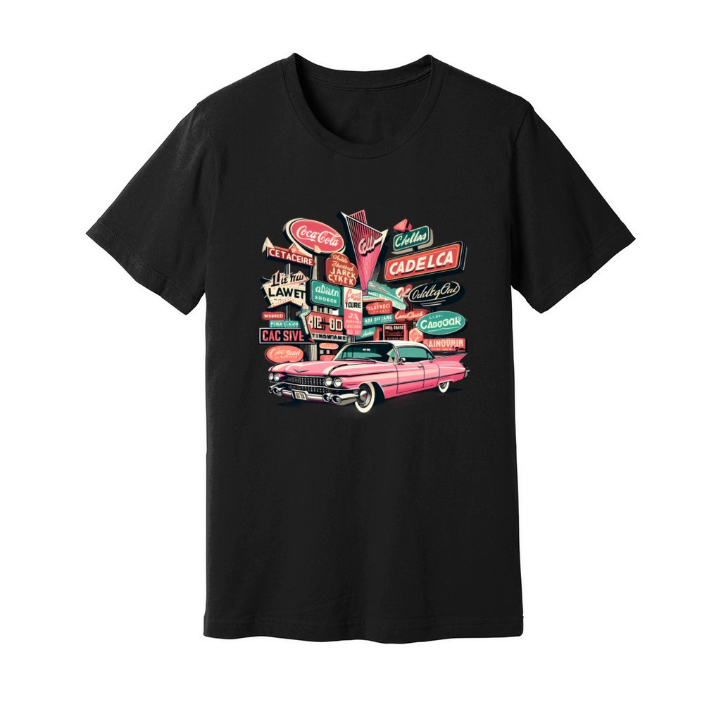Pink cadillac Unisex Jersey Tee
