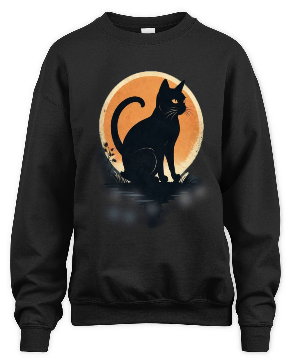 AlbedoBase XL A minimalist tshirt design cat Unisex Premium Crewneck Sweatshirt