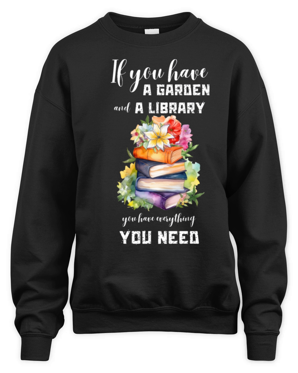 Garden and library Unisex Premium Crewneck Sweatshirt