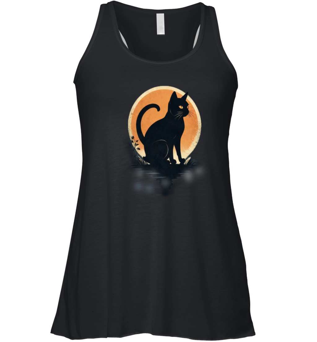 AlbedoBase XL A minimalist tshirt design cat Women's Flowy Tank Top