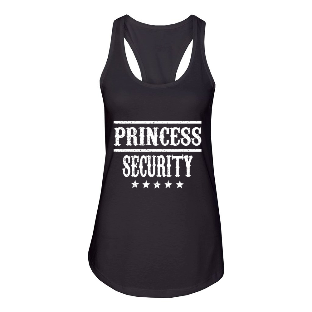 Princess Security Halloween Birthday Costume Mom D Women's Racerback Tank