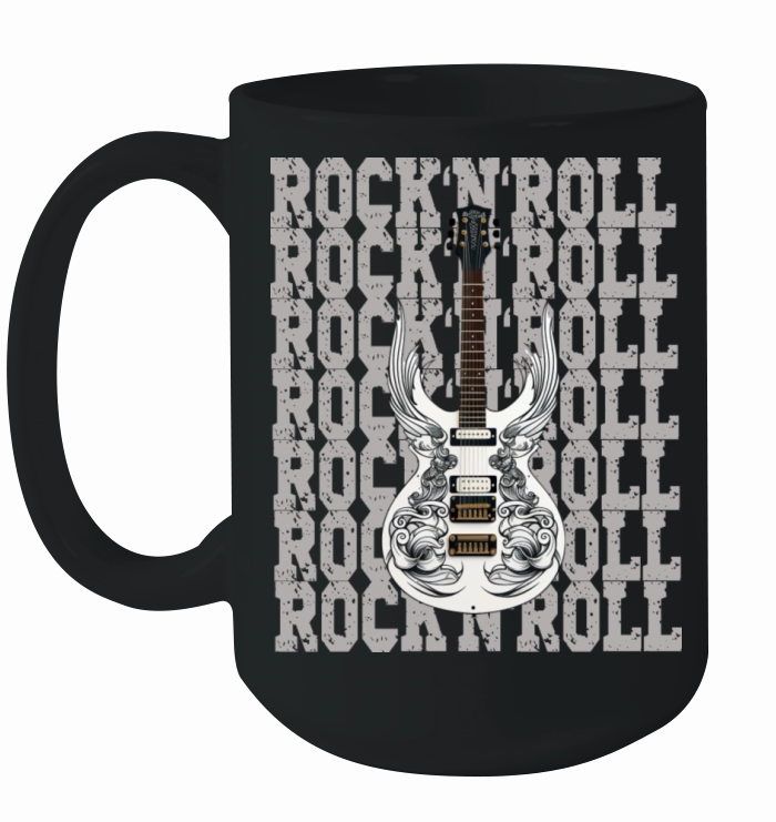 Rock and Roll Guitar Wings Ceramic Mug