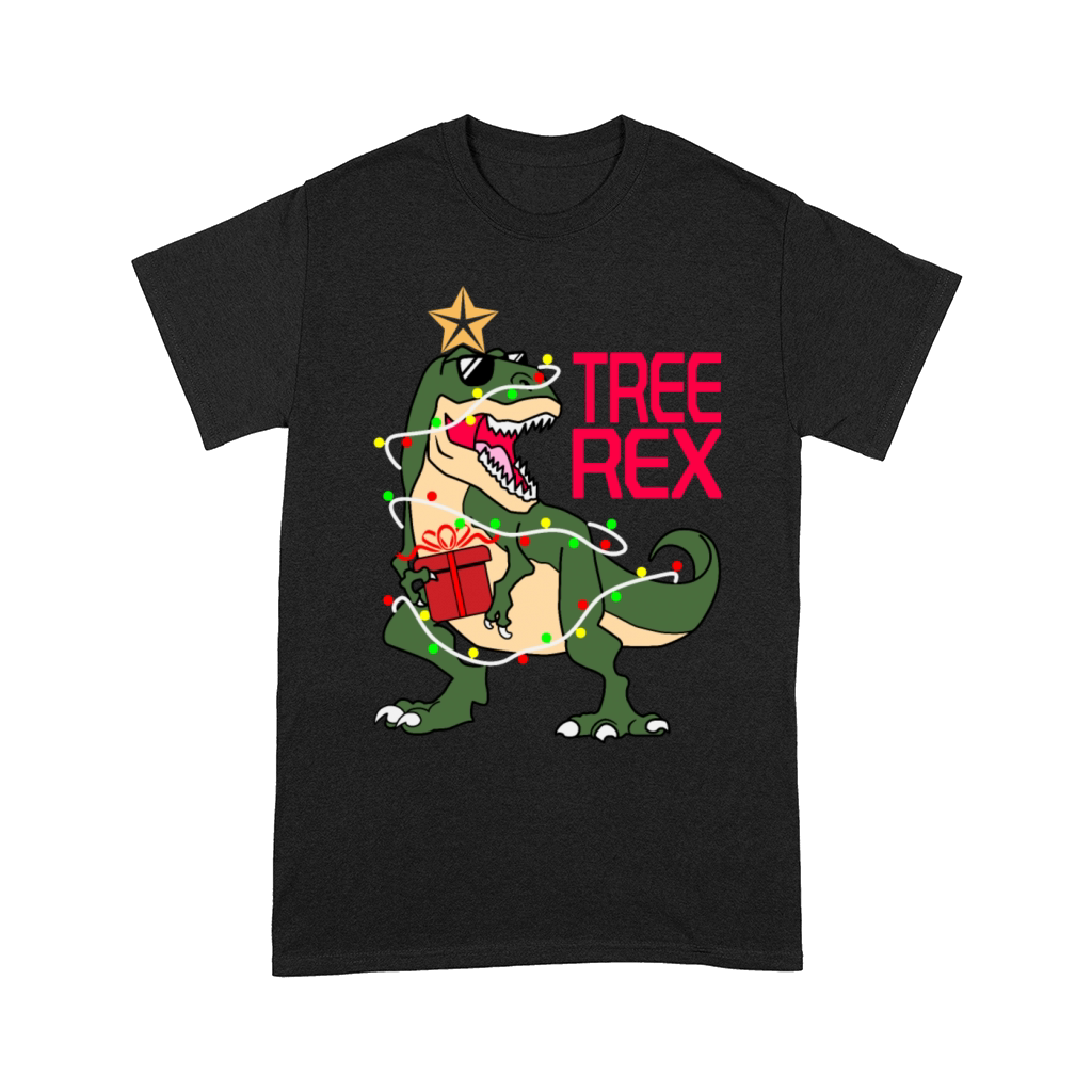 Christmas Dinosaur Tree Rex T-Shirt Comfort T-shirt